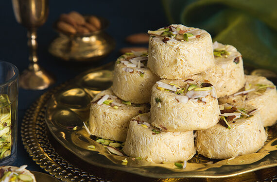 Order Best Golden Sonpapdi Online from 24 carat mithai magic